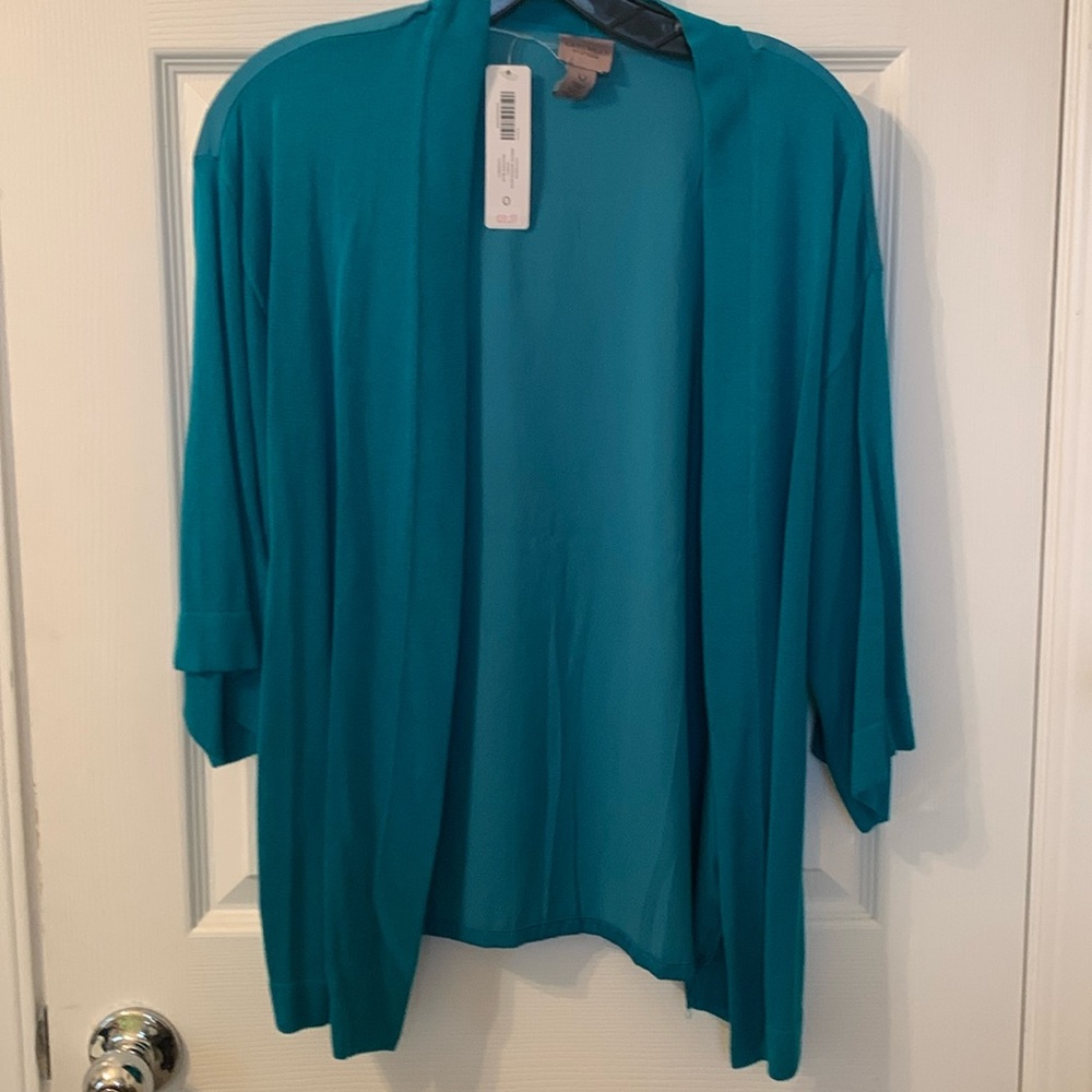 Chico’s Turquoise cardigan light weight